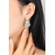 Ruif Jewelry Classic Design S925 Silver 6.6ct Lab Grown Paraiba Sapphire Earrings Gemstone Jewelry Ruif Jewelry Classic Design S925 Silver 6.6ct Lab Grown Paraiba Sapphire Earrings Gemstone Jewelry