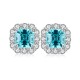 Ruif Jewelry Classic Design S925 Silver 5.68ct Lab Grown Paraiba Lab Grown Sapphire Earrings Gemstone Jewelry Ruif Jewelry Classic Design S925 Silver 5.68ct Lab Grown Paraiba Lab Grown Sapphire Earrings Gemstone Jewelry