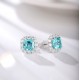 Ruif Jewelry Classic Design S925 Silver 5.68ct Lab Grown Paraiba Lab Grown Sapphire Earrings Gemstone Jewelry Ruif Jewelry Classic Design S925 Silver 5.68ct Lab Grown Paraiba Lab Grown Sapphire Earrings Gemstone Jewelry