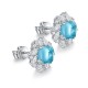 Ruif Jewelry Classic Design S925 Silver 7.01ct Lab Grown Paraiba Sapphire Earrings Gemstone Jewelry Ruif Jewelry Classic Design S925 Silver 7.01ct Lab Grown Paraiba Sapphire Earrings Gemstone Jewelry
