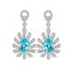 Ruif Jewelry Classic Design S925 Silver 6.52ct Lab Grown Paraiba Sapphire Earrings Gemstone Jewelry