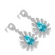 Ruif Jewelry Classic Design S925 Silver 6.52ct Lab Grown Paraiba Sapphire Earrings Gemstone Jewelry