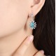 Ruif Jewelry Classic Design S925 Silver 6.52ct Lab Grown Paraiba Sapphire Earrings Gemstone Jewelry