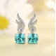 Ruif Jewelry Classic Design S925 Silver 9.13ct Lab Grown Paraiba Sapphire Earrings Gemstone Jewelry Ruif Jewelry Classic Design S925 Silver 9.13ct Lab Grown Paraiba Sapphire Earrings Gemstone Jewelry