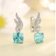 Ruif Jewelry Classic Design S925 Silver 9.13ct Lab Grown Paraiba Sapphire Earrings Gemstone Jewelry Ruif Jewelry Classic Design S925 Silver 9.13ct Lab Grown Paraiba Sapphire Earrings Gemstone Jewelry