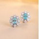 Ruif Jewelry Classic Design S925 Silver 4.2ct Lab Grown Paraiba Sapphire Earrings Gemstone Jewelry Ruif Jewelry Classic Design S925 Silver 4.2ct Lab Grown Paraiba Sapphire Earrings Gemstone Jewelry