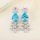 Ruif Jewelry Classic Design S925 Silver 15.16ct Lab Grown Paraiba Sapphire Earrings Gemstone Jewelry Ruif Jewelry Classic Design S925 Silver 15.16ct Lab Grown Paraiba Sapphire Earrings Gemstone Jewelry