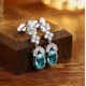 Ruif Jewelry Classic Design S925 Silver 9.23ct Lab Grown Paraiba Sapphire Earrings Gemstone Jewelry Ruif Jewelry Classic Design S925 Silver 9.23ct Lab Grown Paraiba Sapphire Earrings Gemstone Jewelry