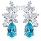 Ruif Jewelry Classic Design S925 Silver 11.08ct Lab Grown Paraiba Sapphire Earrings Gemstone Jewelry Ruif Jewelry Classic Design S925 Silver 11.08ct Lab Grown Paraiba Sapphire Earrings Gemstone Jewelry