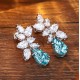 Ruif Jewelry Classic Design S925 Silver 11.08ct Lab Grown Paraiba Sapphire Earrings Gemstone Jewelry Ruif Jewelry Classic Design S925 Silver 11.08ct Lab Grown Paraiba Sapphire Earrings Gemstone Jewelry