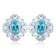 Ruif Jewelry Classic Design S925 Silver 12.68ct Lab Grown Paraiba Sapphire Earrings Gemstone Jewelry Ruif Jewelry Classic Design S925 Silver 12.68ct Lab Grown Paraiba Sapphire Earrings Gemstone Jewelry