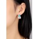 Ruif Jewelry Classic Design S925 Silver 15.55ct Lab Grown Paraiba Sapphire Earrings Gemstone Jewelry
