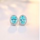 Ruif Jewelry Classic Design S925 Silver 4.208ct Lab Grown Paraiba Sapphire Earrings Gemstone Jewelry