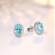 Ruif Jewelry Classic Design S925 Silver 4.208ct Lab Grown Paraiba Sapphire Earrings Gemstone Jewelry