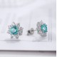 Ruif Jewelry Classic Design S925 Silver 3.687ct Lab Grown Paraiba Sapphire Earrings Gemstone Jewelry