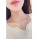 Ruif Jewelry Classic Design S925 Silver  3.07ct Lab Grown Paraiba Sapphire Pendant Necklace Gemstone Jewelry