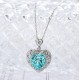 Ruif Jewelry Classic Design S925 Silver 8.488ct Lab Grown Paraiba Sapphire Pendant Necklace Gemstone Jewelry Ruif Jewelry Classic Design S925 Silver 8.488ct Lab Grown Paraiba Sapphire Pendant Necklace Gemstone Jewelry