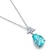 Ruif Jewelry Classic Design S925 Silver 9.528ct Lab Grown Paraiba Sapphire Pendant Necklace Gemstone Jewelry Ruif Jewelry Classic Design S925 Silver 9.528ct Lab Grown Paraiba Sapphire Pendant Necklace Gemstone Jewelry