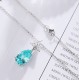 Ruif Jewelry Classic Design S925 Silver 9.528ct Lab Grown Paraiba Sapphire Pendant Necklace Gemstone Jewelry Ruif Jewelry Classic Design S925 Silver 9.528ct Lab Grown Paraiba Sapphire Pendant Necklace Gemstone Jewelry