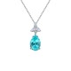 Ruif Jewelry Classic Design S925 Silver 9.528ct Lab Grown Paraiba Sapphire Pendant Necklace Gemstone Jewelry Ruif Jewelry Classic Design S925 Silver 9.528ct Lab Grown Paraiba Sapphire Pendant Necklace Gemstone Jewelry