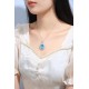 Ruif Jewelry Classic Design S925 Silver 25.315ct Lab Grown Paraiba Sapphire Pendant Necklace Gemstone Jewelry