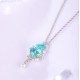 Ruif Jewelry Classic Design S925 Silver 5.03ct Lab Grown Paraiba Sapphire Pendant Necklace Gemstone Jewelry Ruif Jewelry Classic Design S925 Silver 5.03ct Lab Grown Paraiba Sapphire Pendant Necklace Gemstone Jewelry