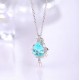 Ruif Jewelry Classic Design S925 Silver 5.03ct Lab Grown Paraiba Sapphire Pendant Necklace Gemstone Jewelry Ruif Jewelry Classic Design S925 Silver 5.03ct Lab Grown Paraiba Sapphire Pendant Necklace Gemstone Jewelry
