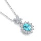 Ruif Jewelry Classic Design S925 Silver 5.79ct Lab Grown Paraiba Sapphire Pendant Necklace Gemstone Jewelry Ruif Jewelry Classic Design S925 Silver 5.79ct Lab Grown Paraiba Sapphire Pendant Necklace Gemstone Jewelry