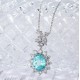 Ruif Jewelry Classic Design S925 Silver 5.79ct Lab Grown Paraiba Sapphire Pendant Necklace Gemstone Jewelry Ruif Jewelry Classic Design S925 Silver 5.79ct Lab Grown Paraiba Sapphire Pendant Necklace Gemstone Jewelry