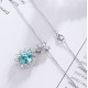 Ruif Jewelry Classic Design S925 Silver 5.79ct Lab Grown Paraiba Sapphire Pendant Necklace Gemstone Jewelry Ruif Jewelry Classic Design S925 Silver 5.79ct Lab Grown Paraiba Sapphire Pendant Necklace Gemstone Jewelry