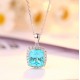 Ruif Jewelry Classic Design S925 Silver 5.25ct Lab Grown Paraiba Sapphire Pendant Necklace Gemstone Jewelry Ruif Jewelry Classic Design S925 Silver 5.25ct Lab Grown Paraiba Sapphire Pendant Necklace Gemstone Jewelry
