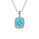 Ruif Jewelry Classic Design S925 Silver 5.25ct Lab Grown Paraiba Sapphire Pendant Necklace Gemstone Jewelry Ruif Jewelry Classic Design S925 Silver 5.25ct Lab Grown Paraiba Sapphire Pendant Necklace Gemstone Jewelry