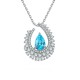 Ruif Jewelry Classic Design S925 Silver 3.4ct Lab Grown Paraiba Sapphire Pendant Necklace Gemstone Jewelry Ruif Jewelry Classic Design S925 Silver 3.4ct Lab Grown Paraiba Sapphire Pendant Necklace Gemstone Jewelry