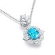 Ruif Jewelry Classic Design S925 Silver 4.64ct Lab Grown Paraiba Sapphire Pendant Necklace Gemstone Jewelry Ruif Jewelry Classic Design S925 Silver 4.64ct Lab Grown Paraiba Sapphire Pendant Necklace Gemstone Jewelry