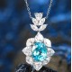 Ruif Jewelry Classic Design S925 Silver 4.64ct Lab Grown Paraiba Sapphire Pendant Necklace Gemstone Jewelry Ruif Jewelry Classic Design S925 Silver 4.64ct Lab Grown Paraiba Sapphire Pendant Necklace Gemstone Jewelry
