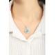 Ruif Jewelry Classic Design S925 Silver 4.64ct Lab Grown Paraiba Sapphire Pendant Necklace Gemstone Jewelry Ruif Jewelry Classic Design S925 Silver 4.64ct Lab Grown Paraiba Sapphire Pendant Necklace Gemstone Jewelry