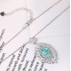 Ruif Jewelry Classic Design S925 Silver 4.02ct Lab Grown Paraiba Sapphire Pendant Necklace Gemstone Jewelry