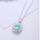 Ruif Jewelry Classic Design S925 Silver 3.19ct Lab Grown Paraiba Sapphire Pendant Necklace Gemstone Jewelry Ruif Jewelry Classic Design S925 Silver 3.19ct Lab Grown Paraiba Sapphire Pendant Necklace Gemstone Jewelry