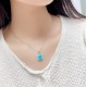 Ruif Jewelry Classic Design S925 Silver 6.93ct  Lab Grown Paraiba Sapphire Pendant Necklace Gemstone Jewelry