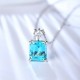 Ruif Jewelry Classic Design S925 Silver 6.74ct Lab Grown Paraiba Sapphire Pendant Necklace Gemstone Jewelry Ruif Jewelry Classic Design S925 Silver 6.74ct Lab Grown Paraiba Sapphire Pendant Necklace Gemstone Jewelry
