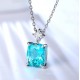 Ruif Jewelry Classic Design S925 Silver 6.74ct Lab Grown Paraiba Sapphire Pendant Necklace Gemstone Jewelry Ruif Jewelry Classic Design S925 Silver 6.74ct Lab Grown Paraiba Sapphire Pendant Necklace Gemstone Jewelry