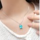 Ruif Jewelry Classic Design S925 Silver 6.74ct Lab Grown Paraiba Sapphire Pendant Necklace Gemstone Jewelry Ruif Jewelry Classic Design S925 Silver 6.74ct Lab Grown Paraiba Sapphire Pendant Necklace Gemstone Jewelry