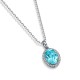 Ruif Jewelry Classic Design S925 Silver 3.98ct Lab Grown Paraiba Sapphire Pendant Necklace Gemstone Jewelry Ruif Jewelry Classic Design S925 Silver 3.98ct Lab Grown Paraiba Sapphire Pendant Necklace Gemstone Jewelry
