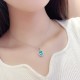 Ruif Jewelry Classic Design S925 Silver 3.98ct Lab Grown Paraiba Sapphire Pendant Necklace Gemstone Jewelry Ruif Jewelry Classic Design S925 Silver 3.98ct Lab Grown Paraiba Sapphire Pendant Necklace Gemstone Jewelry