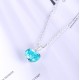 Ruif Jewelry Classic Design S925 Silver 5.59ct Lab Grown Paraiba Sapphire Pendant Necklace Gemstone Jewelry Ruif Jewelry Classic Design S925 Silver 5.59ct Lab Grown Paraiba Sapphire Pendant Necklace Gemstone Jewelry