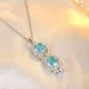 Ruif Jewelry Classic Design S925 Silver 7.03ct Lab Grown Paraiba Sapphire Pendant Necklace Gemstone Jewelry Ruif Jewelry Classic Design S925 Silver 7.03ct Lab Grown Paraiba Sapphire Pendant Necklace Gemstone Jewelry