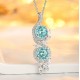 Ruif Jewelry Classic Design S925 Silver 7.03ct Lab Grown Paraiba Sapphire Pendant Necklace Gemstone Jewelry Ruif Jewelry Classic Design S925 Silver 7.03ct Lab Grown Paraiba Sapphire Pendant Necklace Gemstone Jewelry