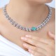 Ruif Jewelry Classic Design S925 Silver  9.2ct Lab Grown Paraiba Sapphire Pendant Necklace Gemstone Jewelry