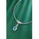 Ruif Jewelry Classic Design S925 Silver  15.56ct Lab Grown Paraiba Sapphire Pendant Necklace Gemstone Jewelry