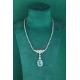 Ruif Jewelry Classic Design S925 Silver  15.56ct Lab Grown Paraiba Sapphire Pendant Necklace Gemstone Jewelry